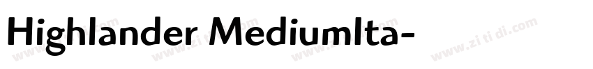 Highlander MediumIta字体转换